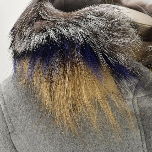 MACKAGE Gray ALEXA Fox Trim 800FP Down Parka SMALL - Picture 2 of 7